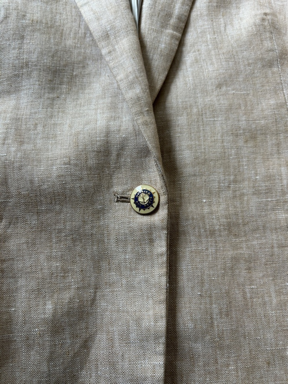 J Crew Beige Linen Campbell Blazer / Jacket - Picture 3 of 5